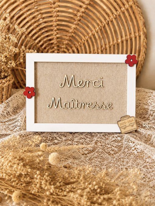Cadre personnalisé "Merci" 