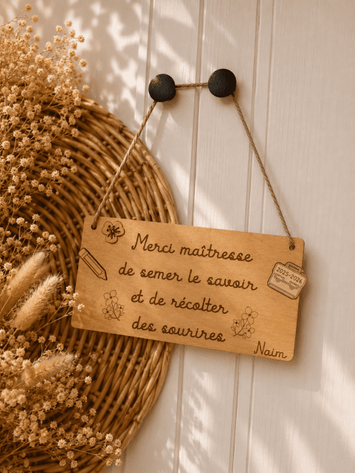 Pancarte personnalisée en bois – Un cadeau unique rempli d’émotion
