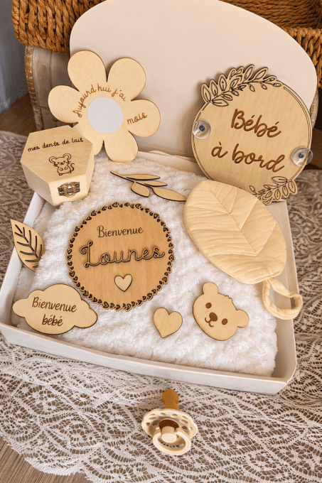 Coffret Bienvenue Bébé – Cadeau naissance personnalisé
