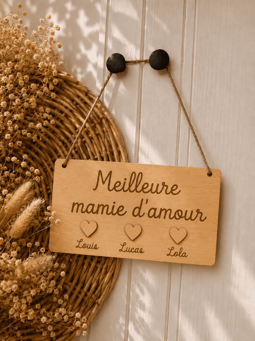 Pancarte personnalisée en bois – Un cadeau unique rempli d’émotion