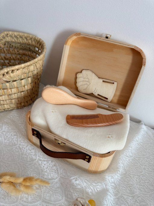 Coffret naissance personnalisé –  Bois Tendre & Premiers Souvenirs