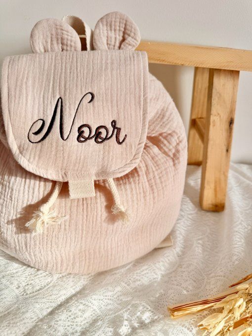 Sac de maternelle brodé – Modèle Souris