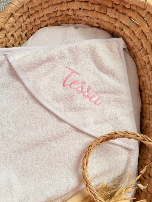 Cape de bain - broderie simple