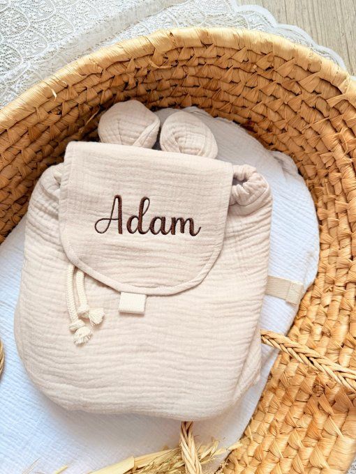 Sac de maternelle brodé – Modèle Souris