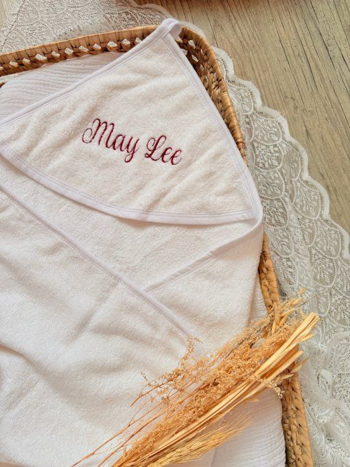 Cape de bain - broderie simple