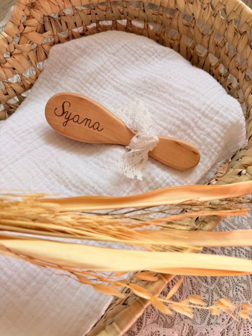 Brosse à cheveux pour bébé gravée