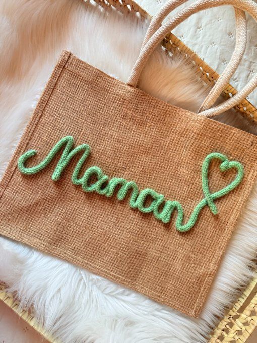 Sac en Jute Personnalisé avec Tricotin